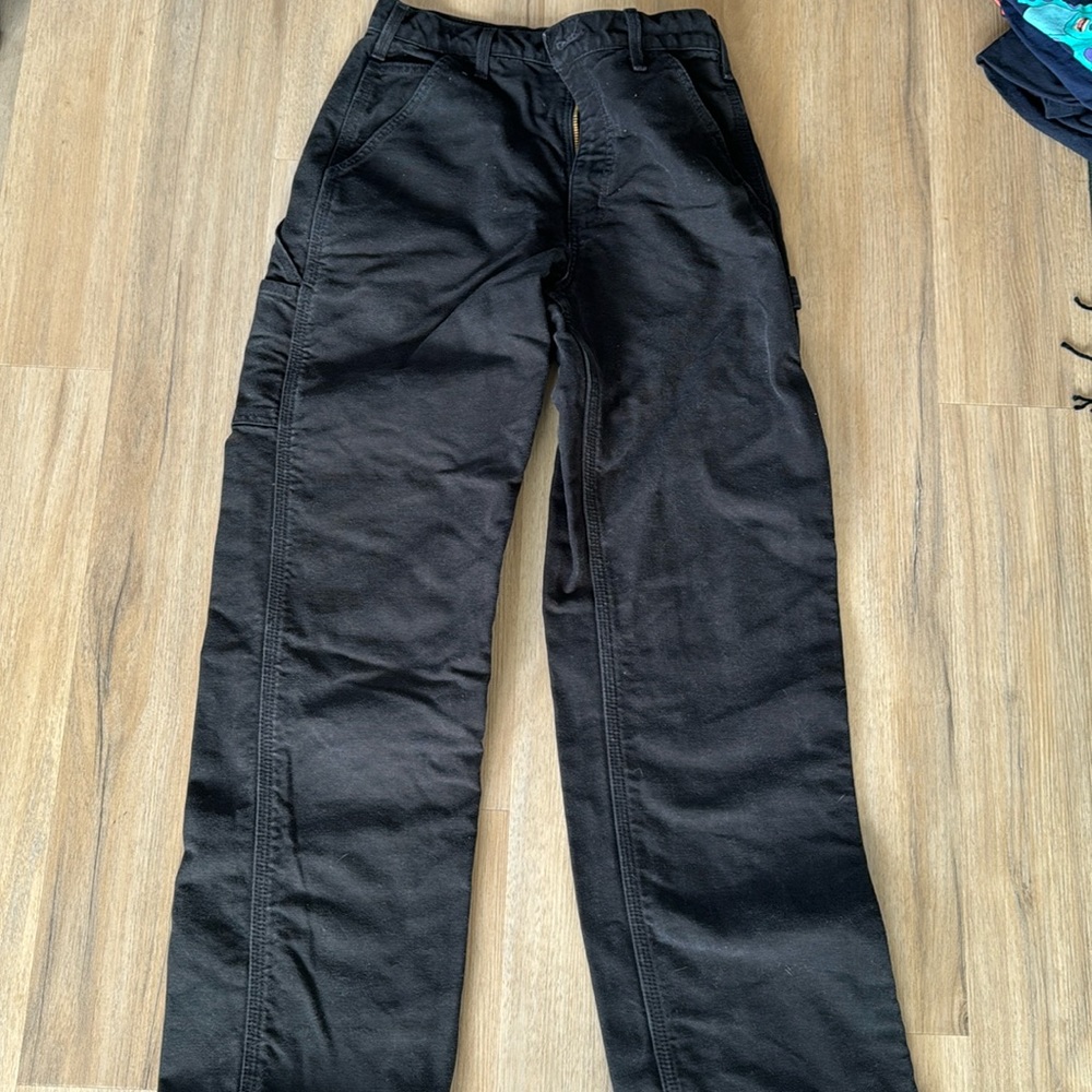 Carhartt Men's Loose Fit Washed Duck Flannel-Lined Utility Work Pant USED 30x32